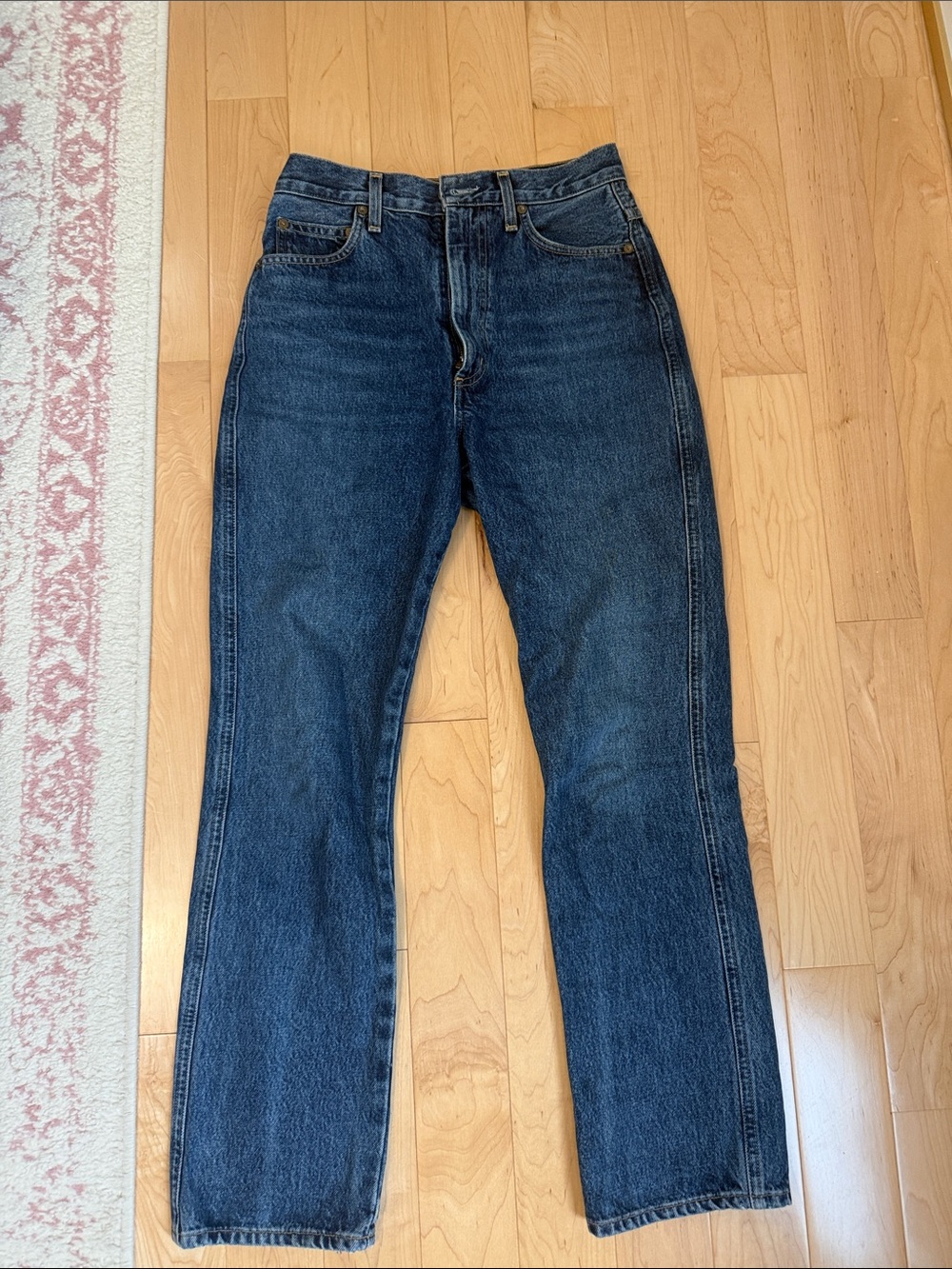 AGOLDE Dark Blue Straight-Leg Jeans